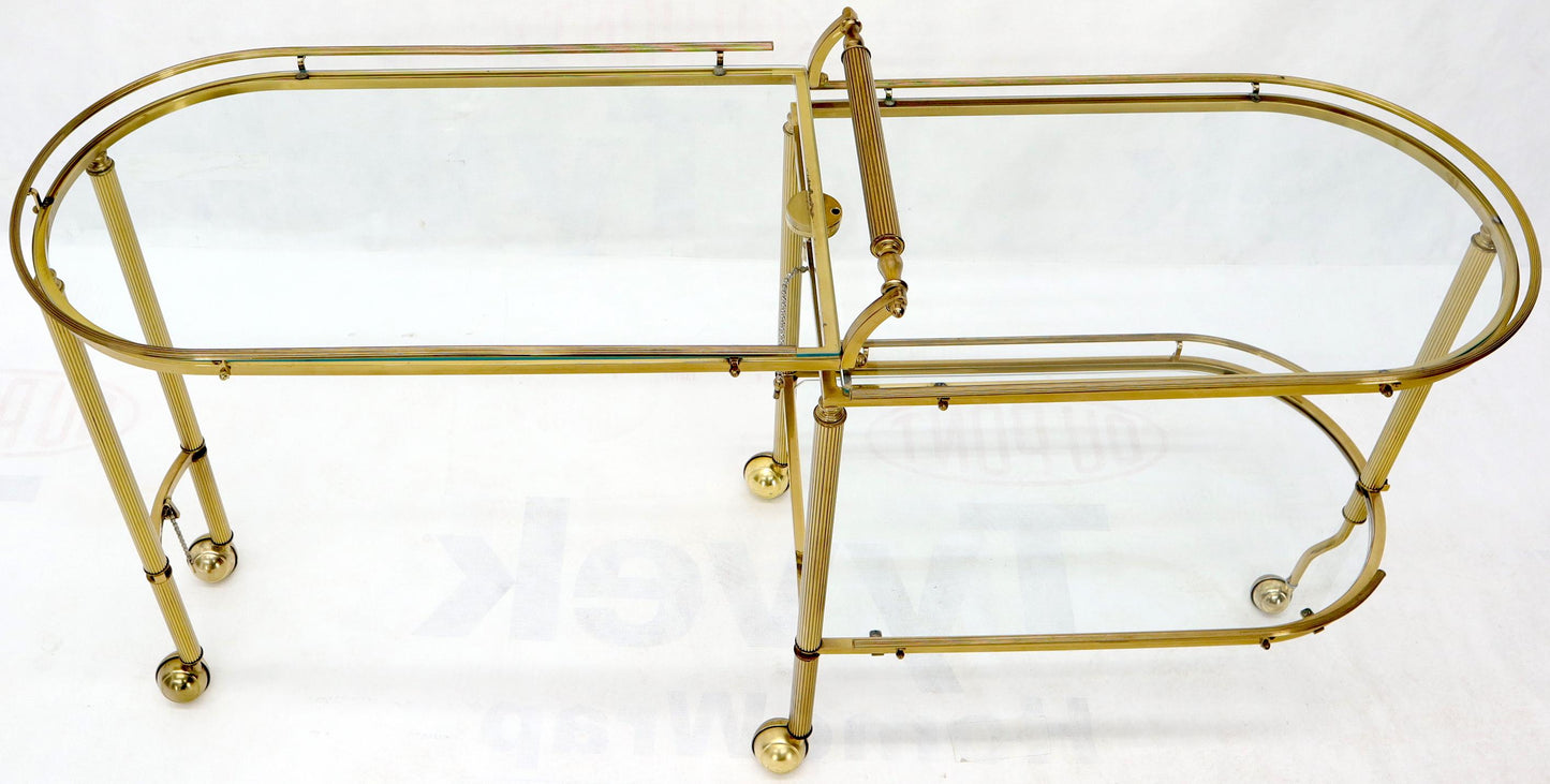 EstablishedLines Half Oval Expandable Serving Cart Tray Table