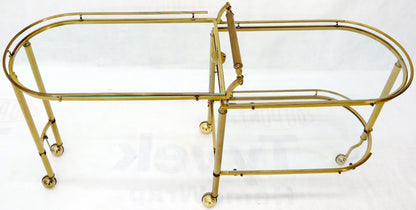 EstablishedLines Half Oval Expandable Serving Cart Tray Table