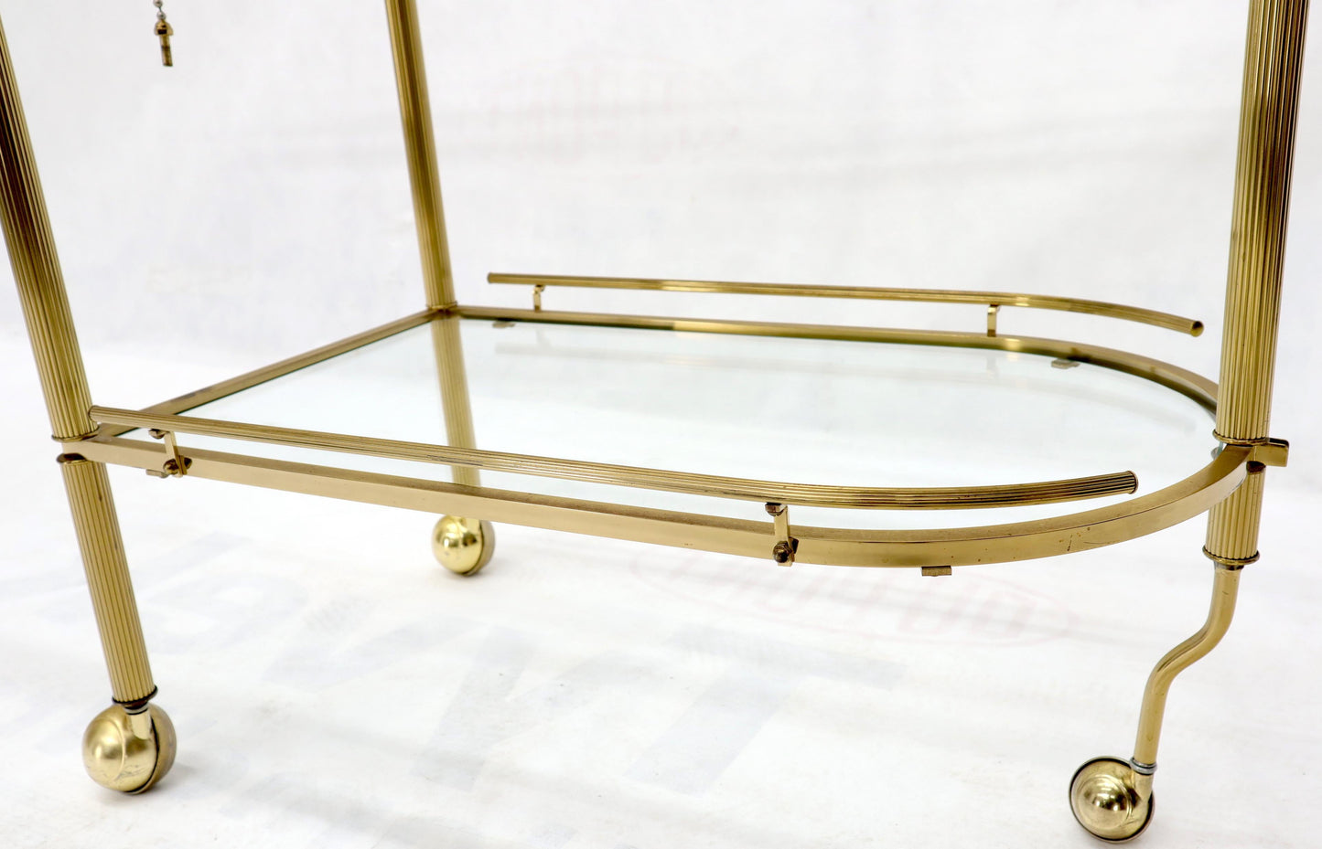 EstablishedLines Half Oval Expandable Serving Cart Tray Table
