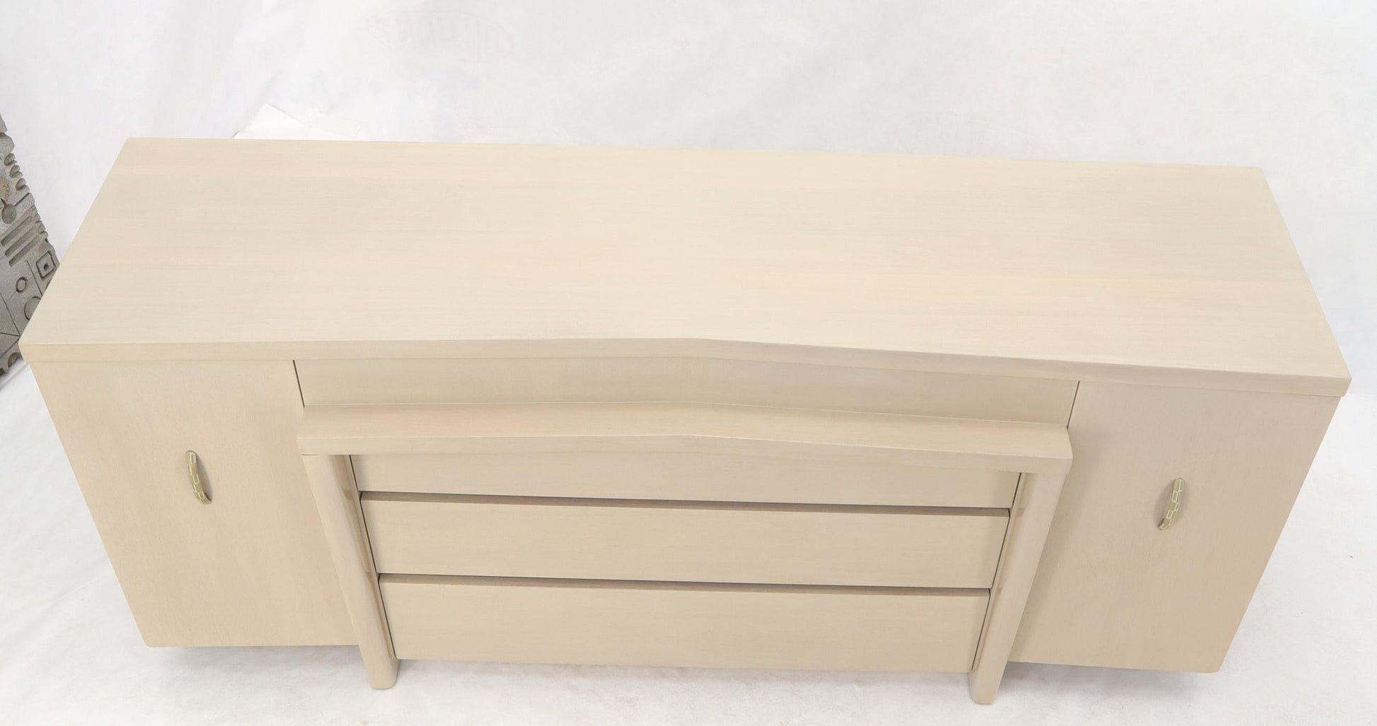 EstablishedLines White Pickle Lacquer Finish Sculptural Dresser