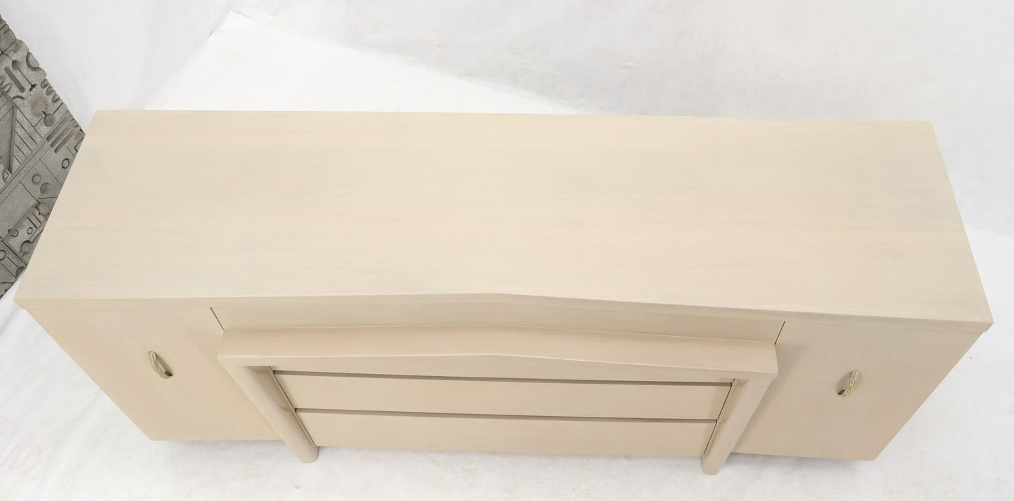 EstablishedLines White Pickle Lacquer Finish Sculptural Dresser