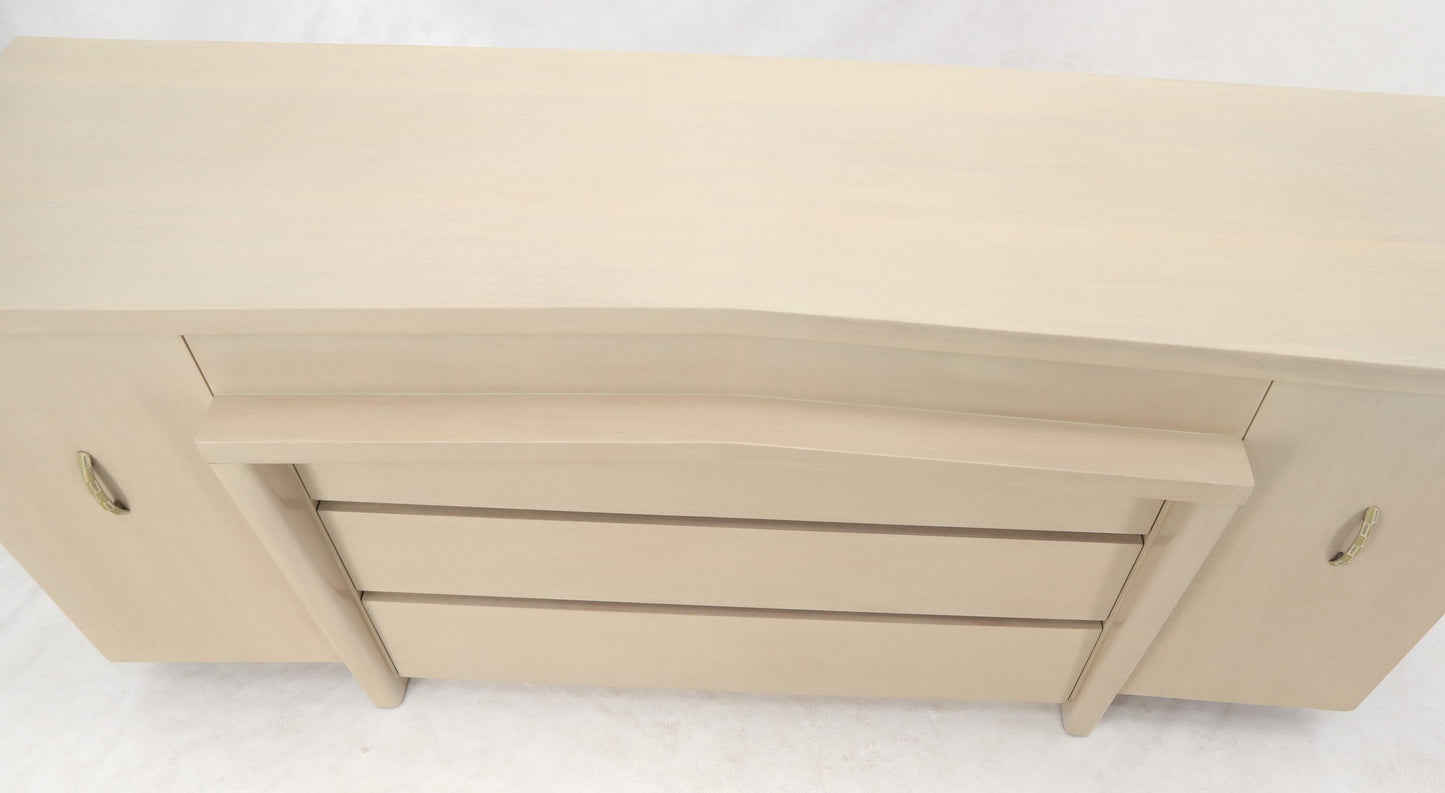 EstablishedLines White Pickle Lacquer Finish Sculptural Dresser