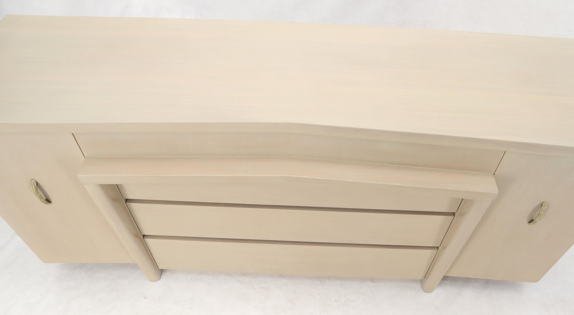 EstablishedLines White Pickle Lacquer Finish Sculptural Dresser