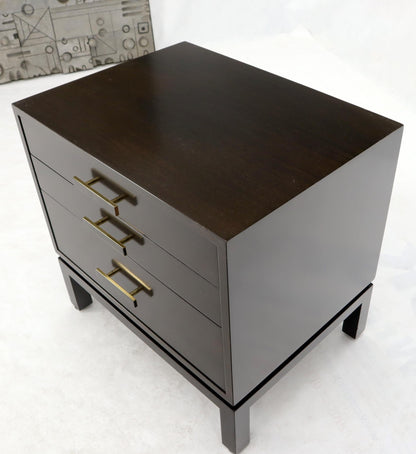 EstablishedLines Harvey Probber 3-Drawer Nightstand Ebonized Espresso Mahogany