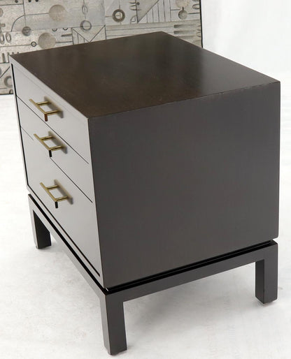 EstablishedLines Harvey Probber 3-Drawer Nightstand Ebonized Espresso Mahogany