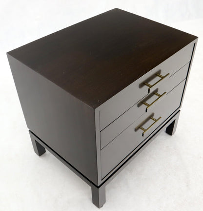 EstablishedLines Harvey Probber 3-Drawer Nightstand Ebonized Espresso Mahogany