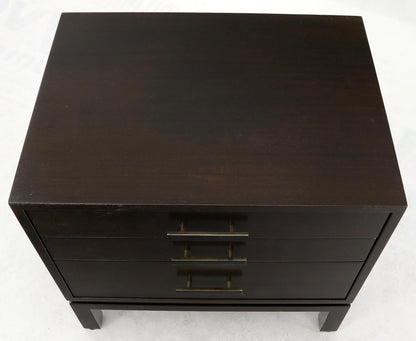EstablishedLines Harvey Probber 3-Drawer Nightstand Ebonized Espresso Mahogany
