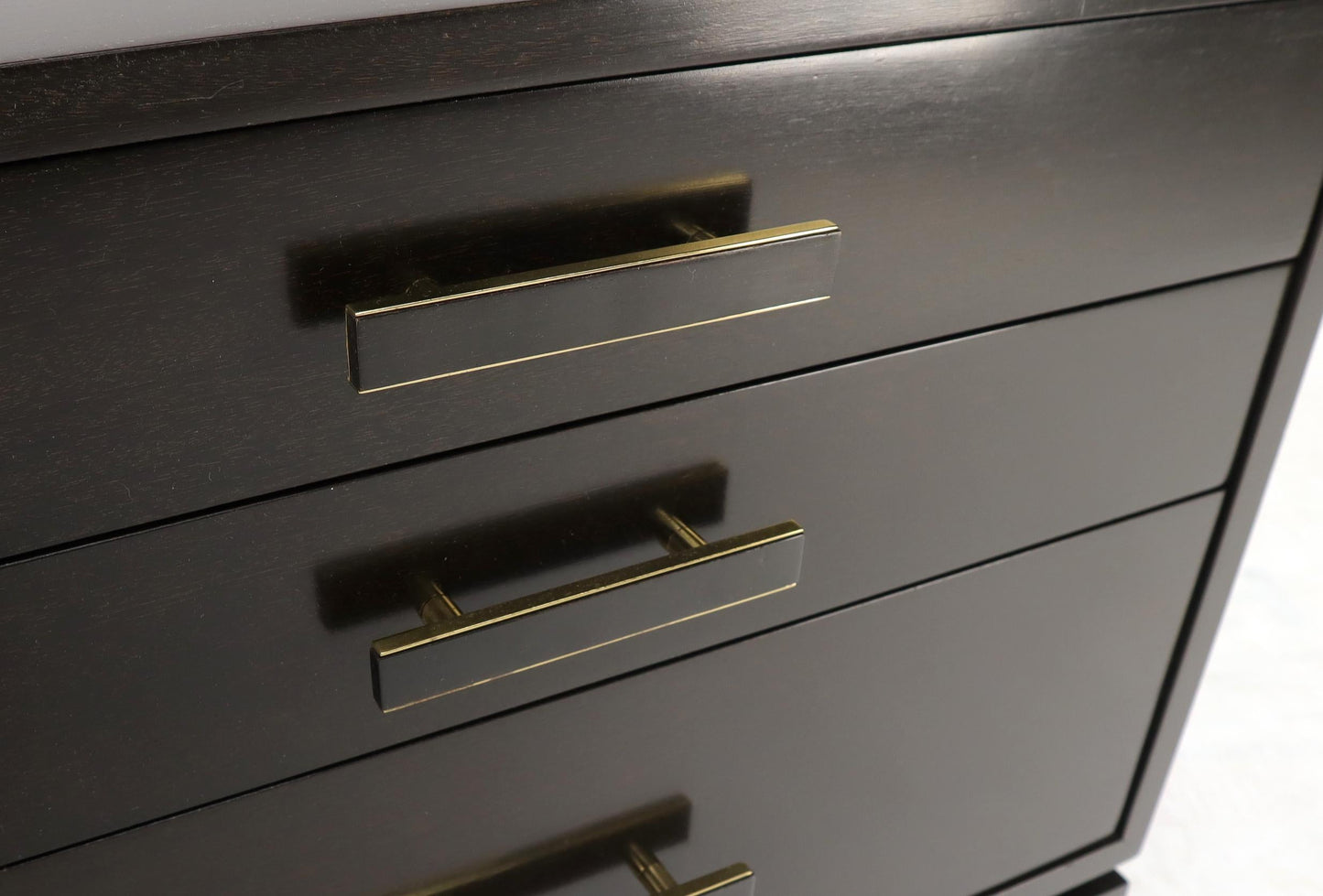EstablishedLines Harvey Probber 3-Drawer Nightstand Ebonized Espresso Mahogany