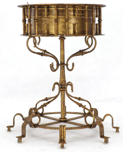 Large Italian Wrought Iron Gold Gilt Planter
