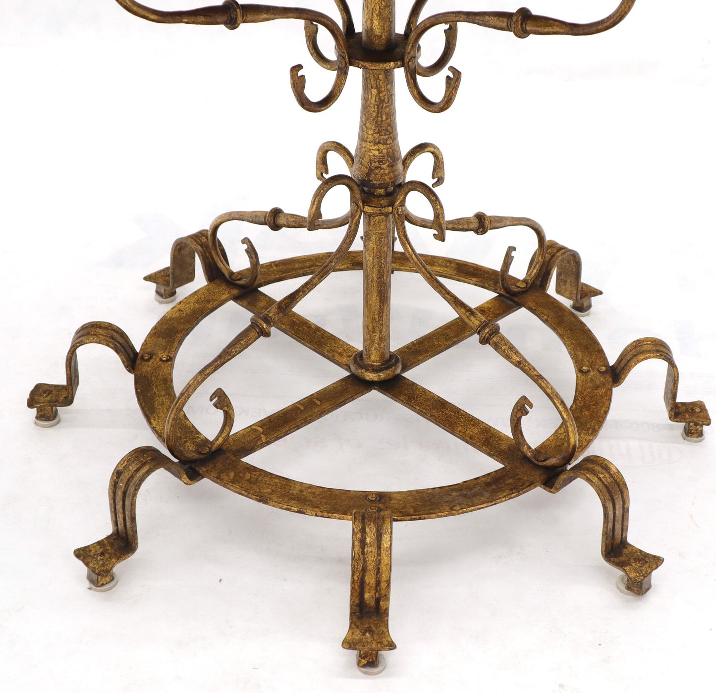 Large Italian Wrought Iron Gold Gilt Planter