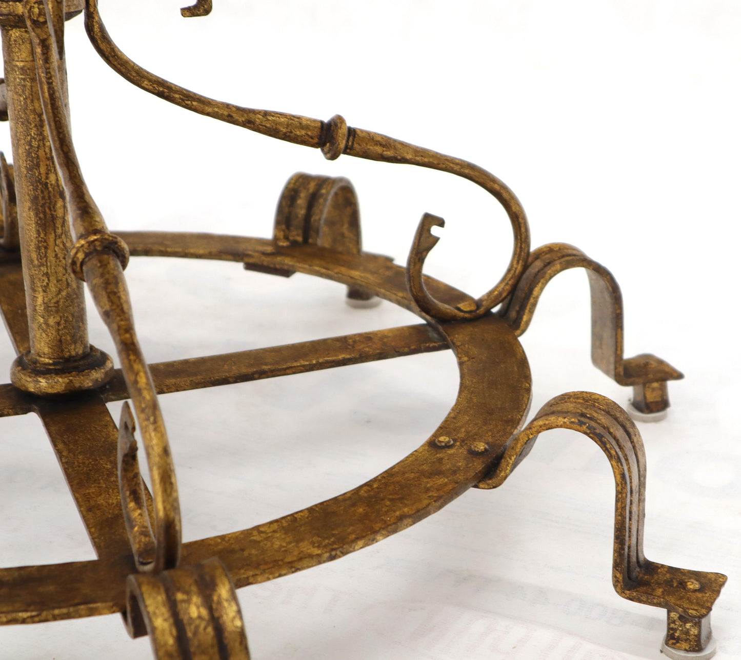 Large Italian Wrought Iron Gold Gilt Planter