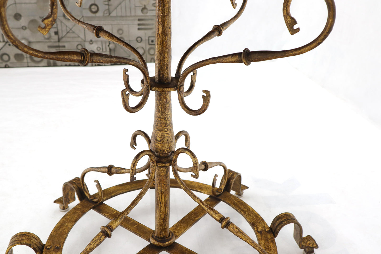 Large Italian Wrought Iron Gold Gilt Planter