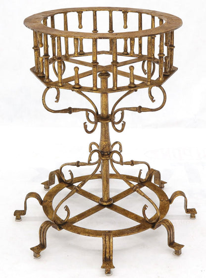 Large Italian Wrought Iron Gold Gilt Planter