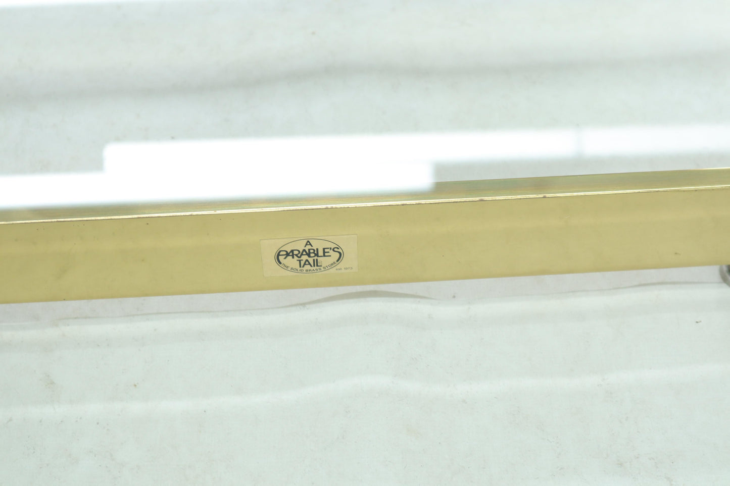 EstablishedLines Stacked Polished Lacquered Brass Bars Base Glass Top Square Coffee Table