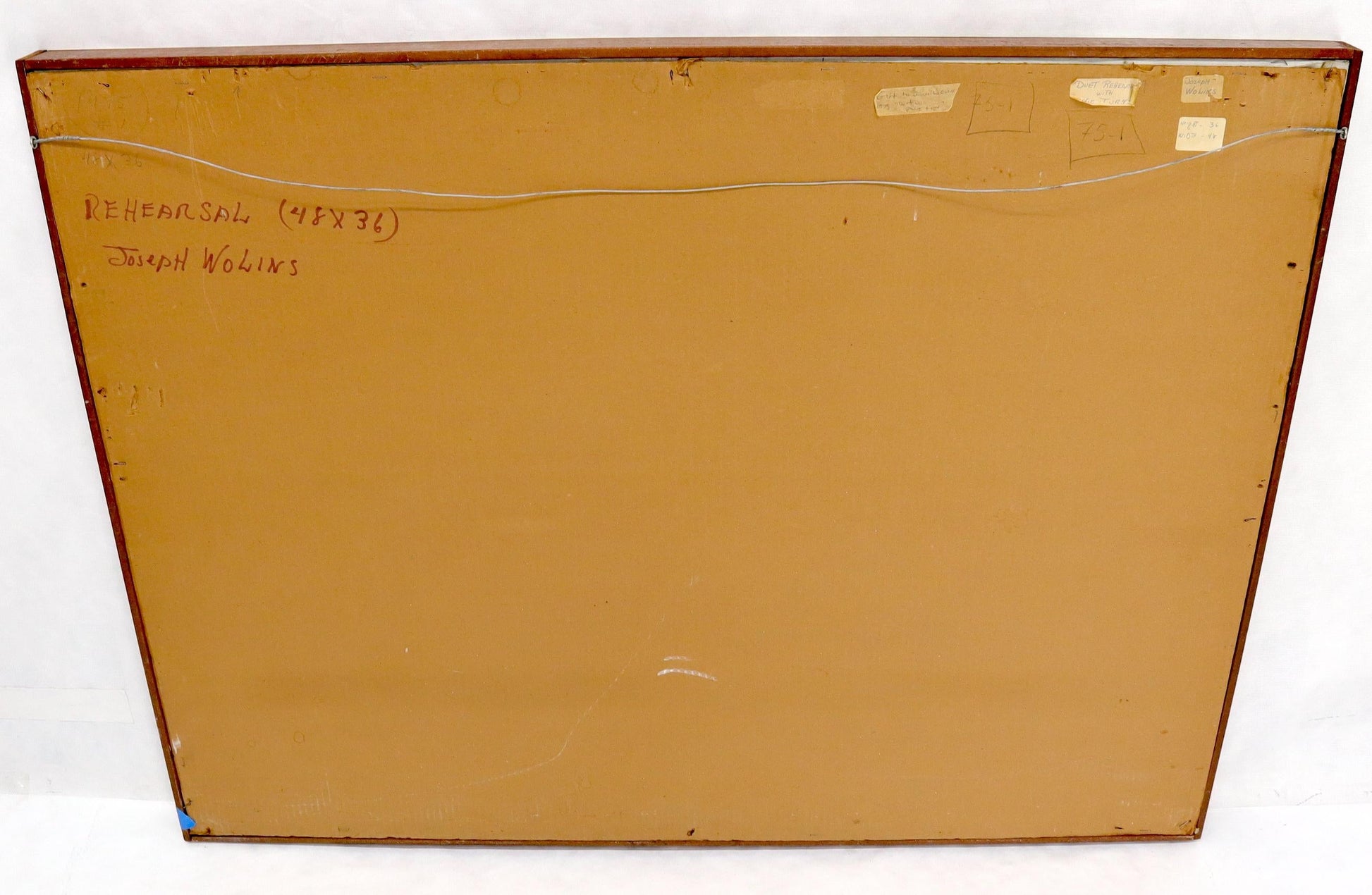EstablishedLines "Rehearsal" Midcentury Modern Abstract Painting Signed Joseph Wolins