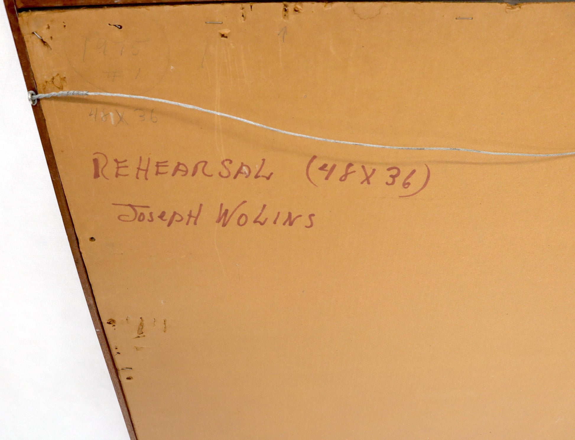 EstablishedLines "Rehearsal" Midcentury Modern Abstract Painting Signed Joseph Wolins