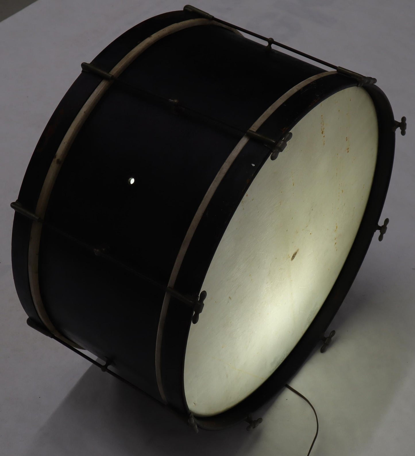 Large Drum Light Fixture Painted and Converted Floor Lamp