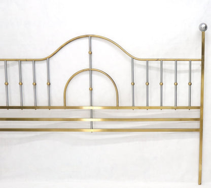 EstablishedLines Mid-Century Modern Brass and Chrome King Size Headboard