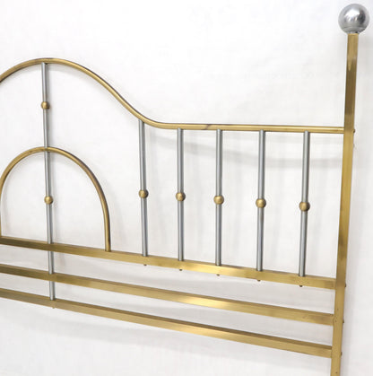EstablishedLines Mid-Century Modern Brass and Chrome King Size Headboard