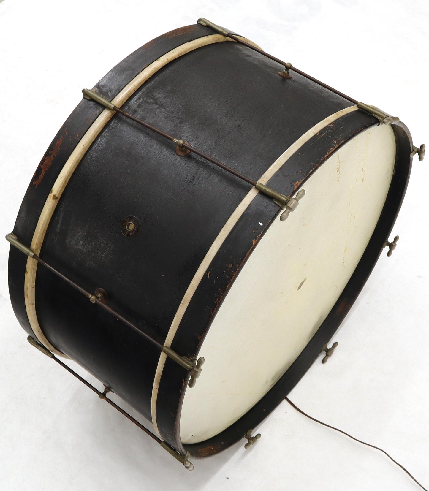 Large Drum Light Fixture Painted and Converted Floor Lamp