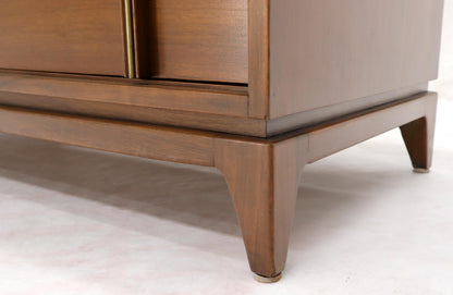 EstablishedLines Mid-Century Modern Five Drawers High Chest Dresser with Brass Accents