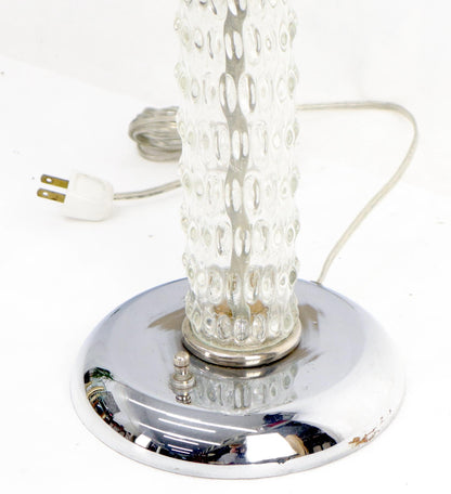 EstablishedLines Large Crystal and Chrome Mid-Century Modern Table Lamps