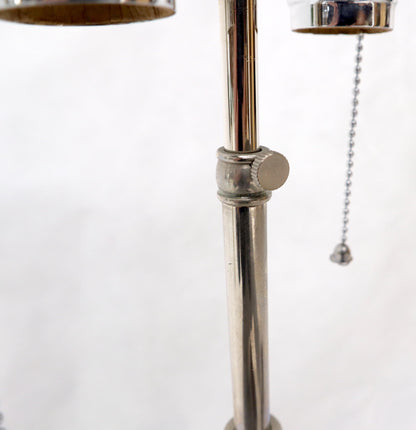 EstablishedLines Large Crystal and Chrome Mid-Century Modern Table Lamps