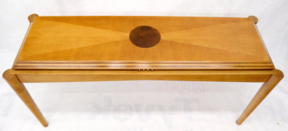 EstablishedLines Henredon Satin and Burl Wood Console Table