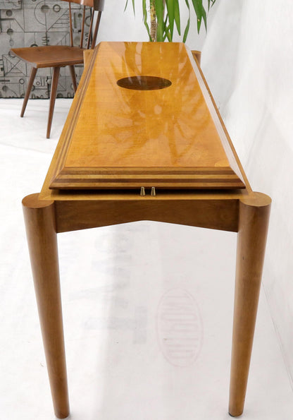 EstablishedLines Henredon Satin and Burl Wood Console Table
