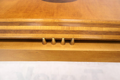 EstablishedLines Henredon Satin and Burl Wood Console Table