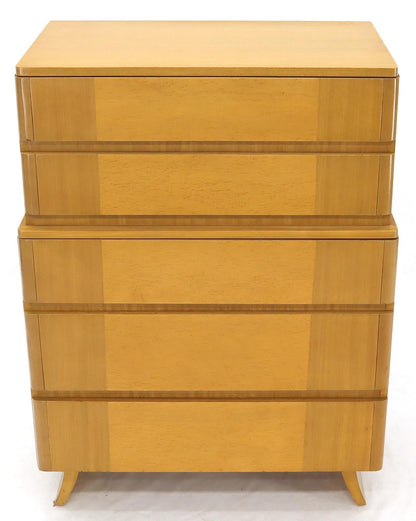 Five Drawers Blond to Gold Mahogany High Chest Dresser