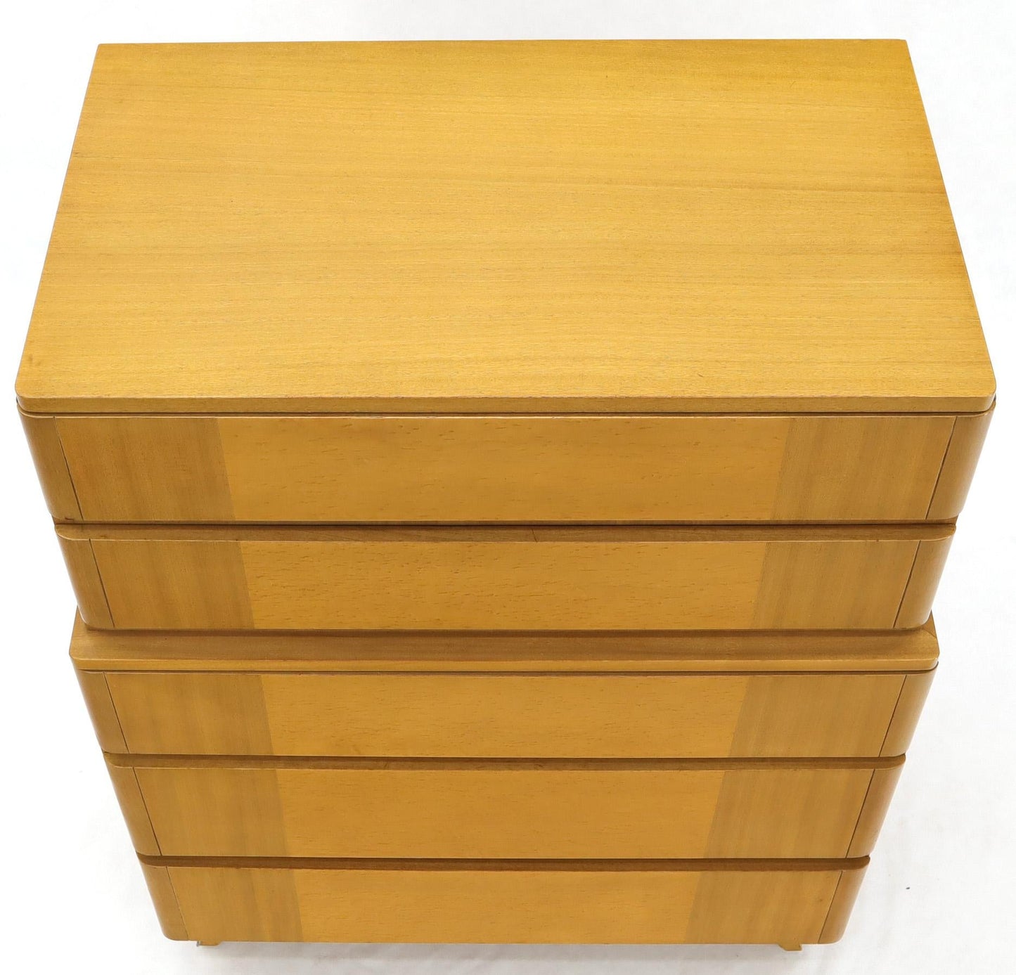 Five Drawers Blond to Gold Mahogany High Chest Dresser