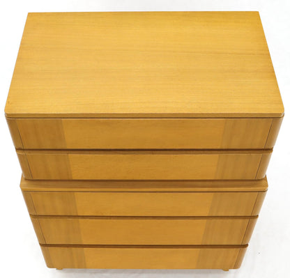Five Drawers Blond to Gold Mahogany High Chest Dresser