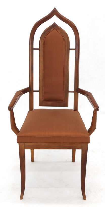 Set of 6 Danish Mid-Century Modern Dining Chairs Dome Shape Back Oiled Walnut