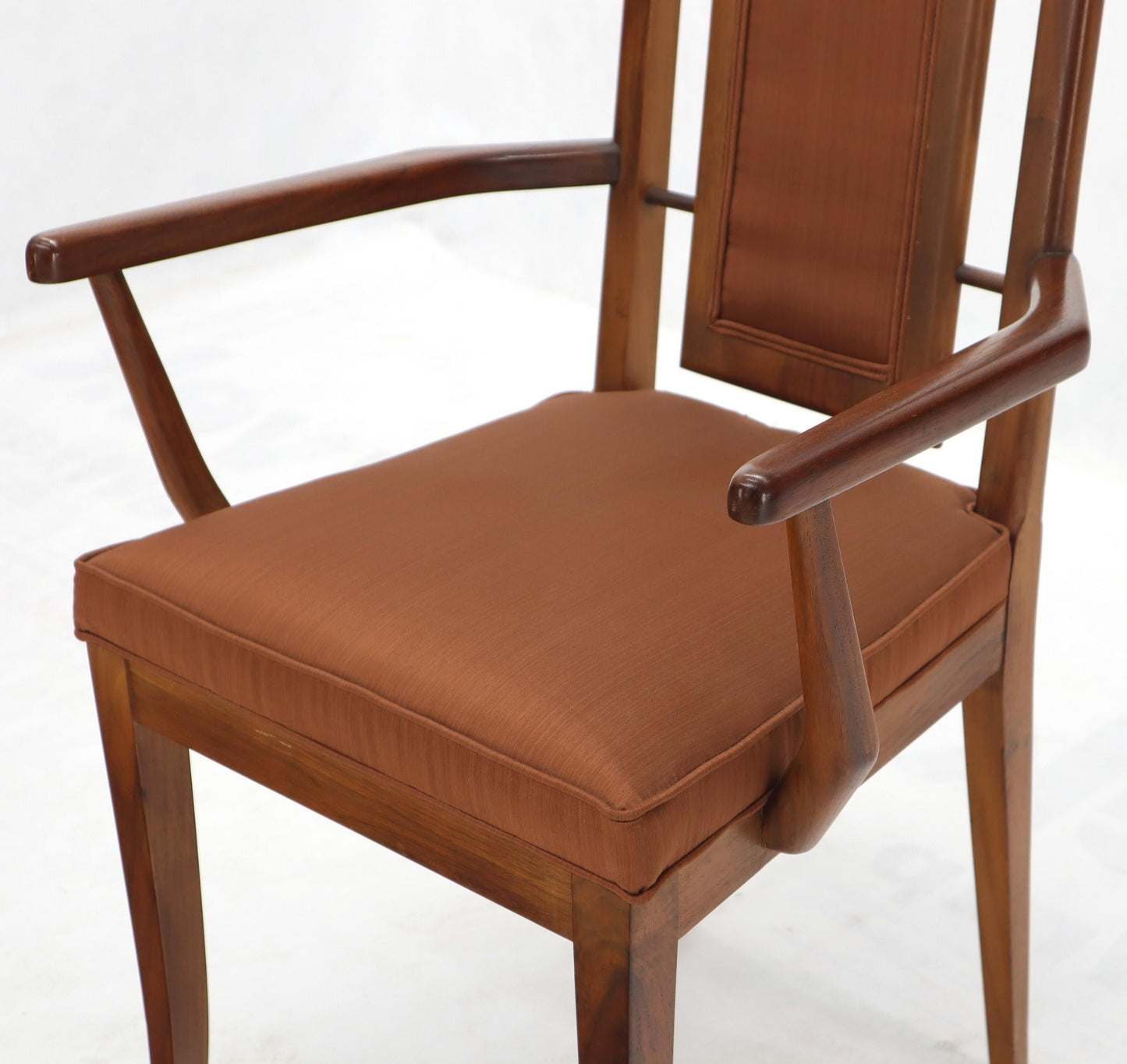 Set of 6 Danish Mid-Century Modern Dining Chairs Dome Shape Back Oiled Walnut