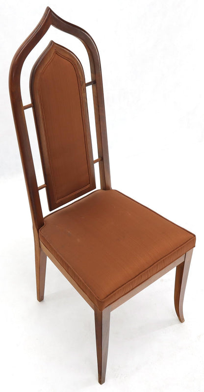 Set of 6 Danish Mid-Century Modern Dining Chairs Dome Shape Back Oiled Walnut