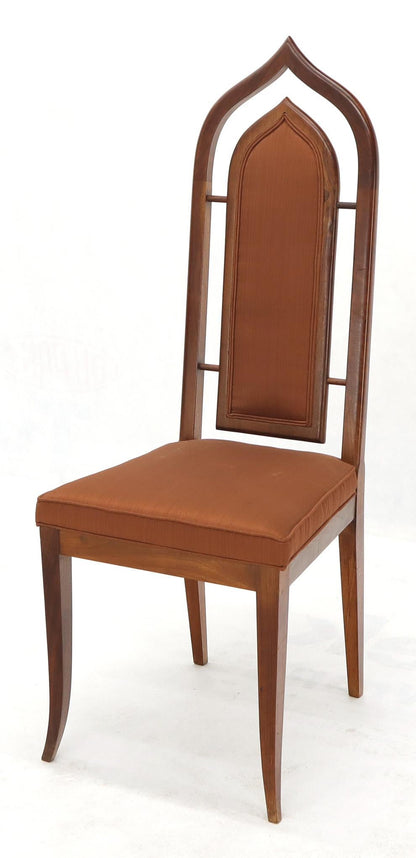 Set of 6 Danish Mid-Century Modern Dining Chairs Dome Shape Back Oiled Walnut