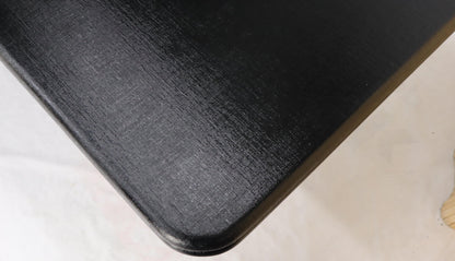 EstablishedLines Triple Cylinder Base Lacquered Cloth Wrapped Extra Long Dining Conference Table