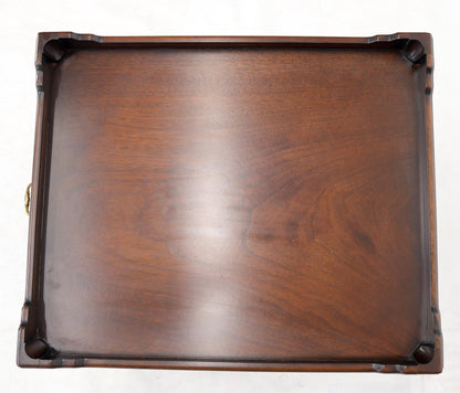 EstablishedLines Southampton Mahogany Gallery Top Brass Drop Pull One-Drawer End Table Stand