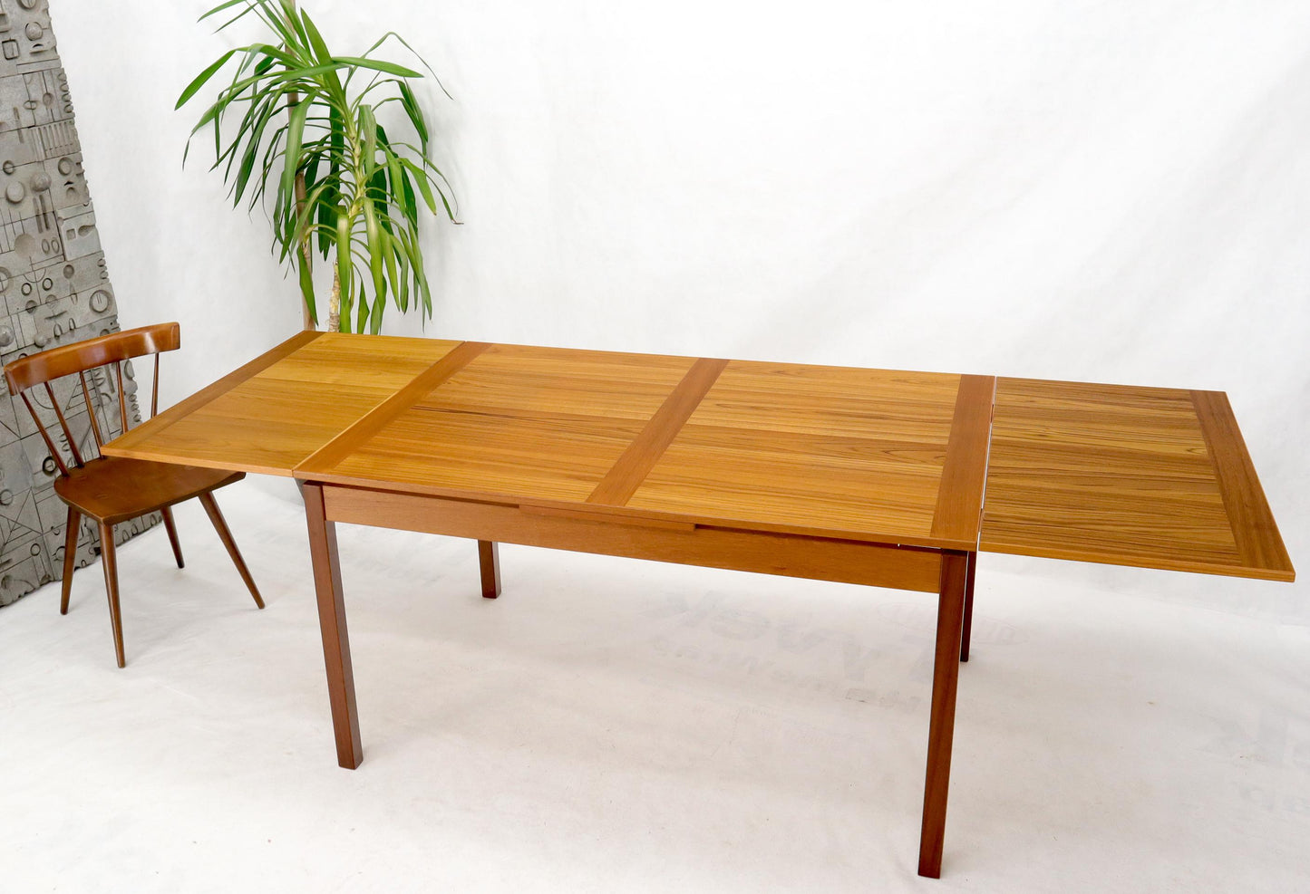 EstablishedLines Danish Mid-Century Modern Teak Refectory Dining Table Leaves