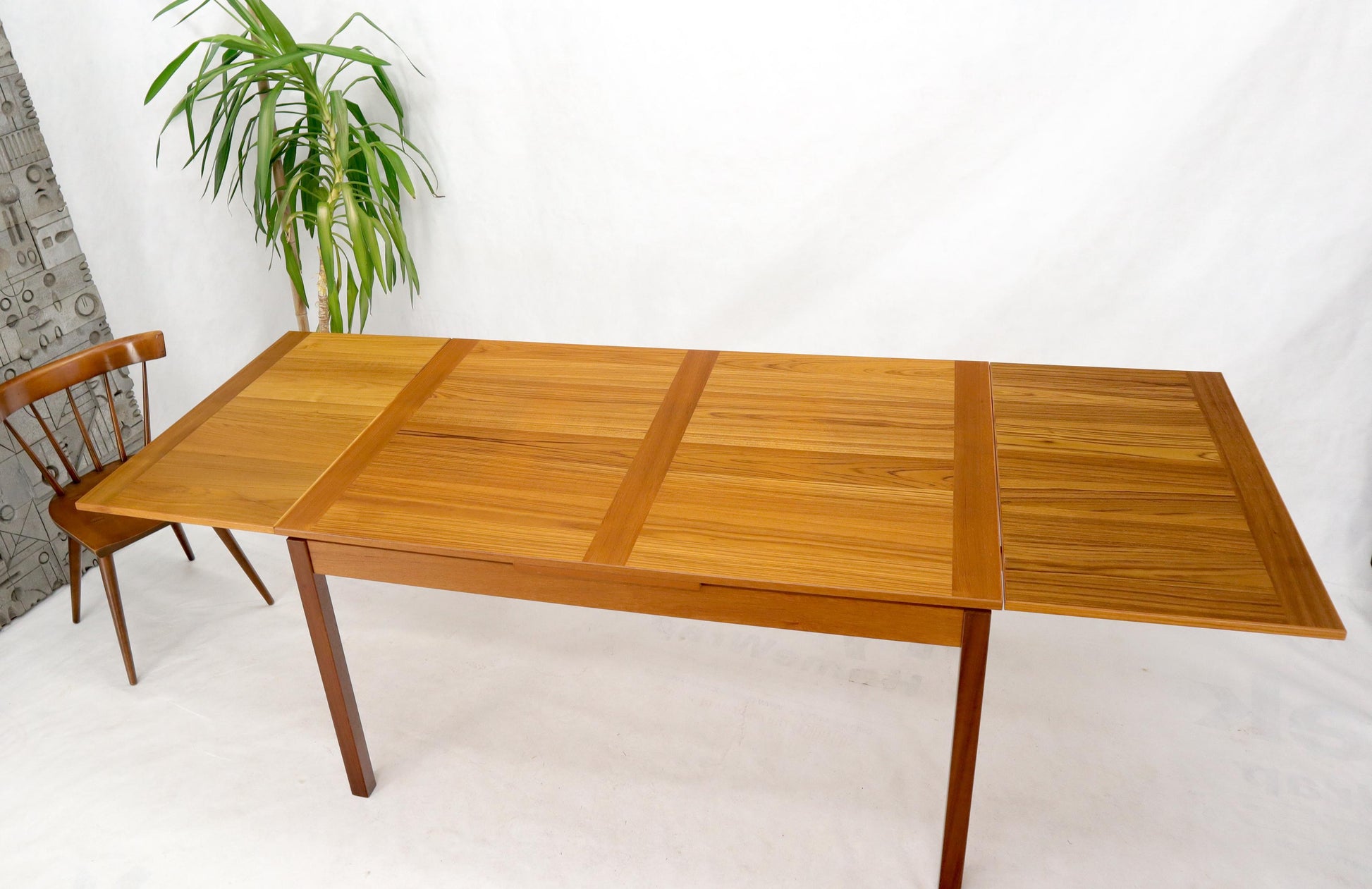 EstablishedLines Danish Mid-Century Modern Teak Refectory Dining Table Leaves