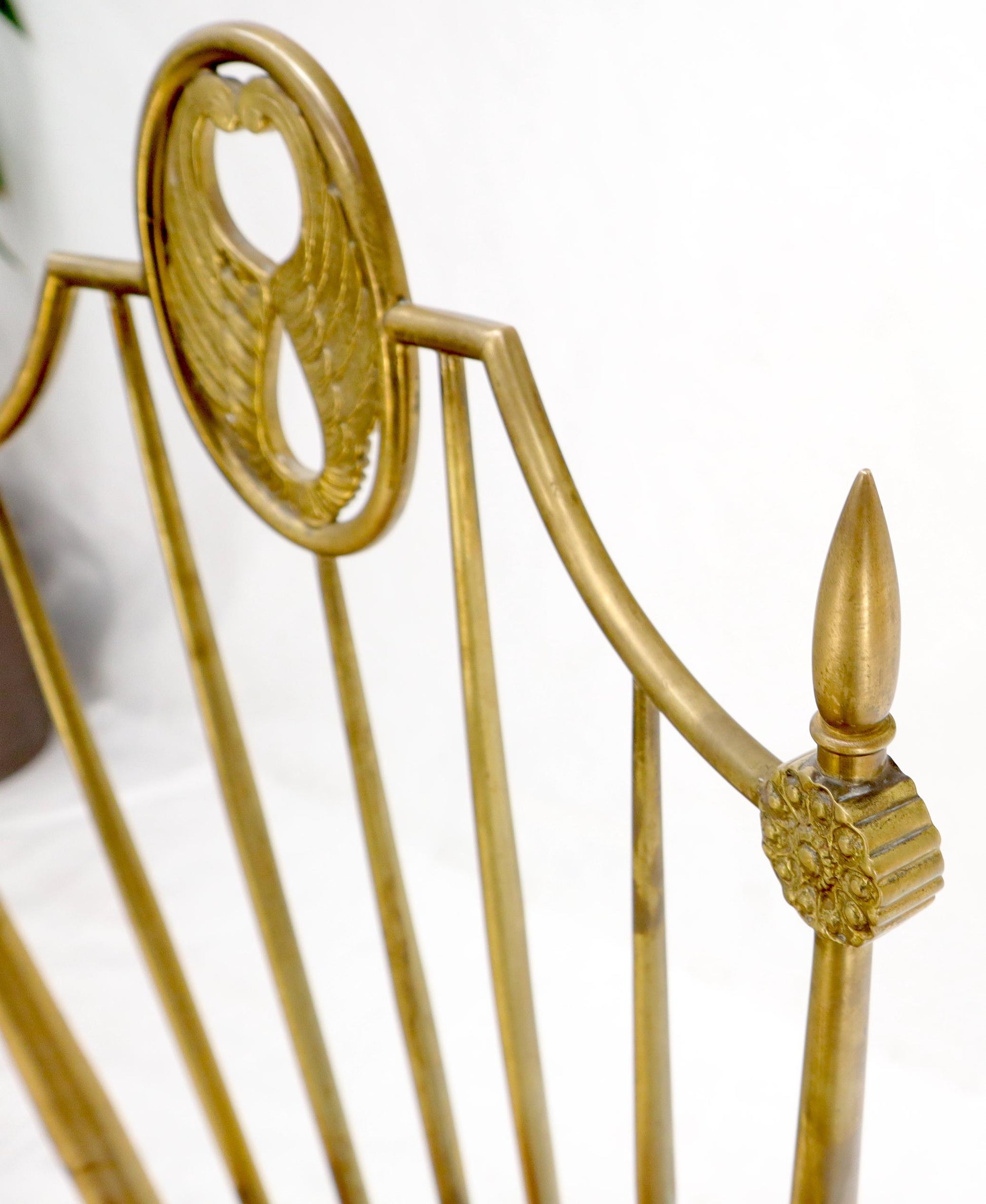 EstablishedLines Set of 3 Italian Solid Brass Chiavari Chairs From 1950s New Upholstery