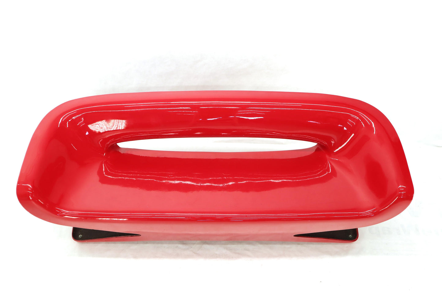 Red Molded Fiberglass Bench Love Seat