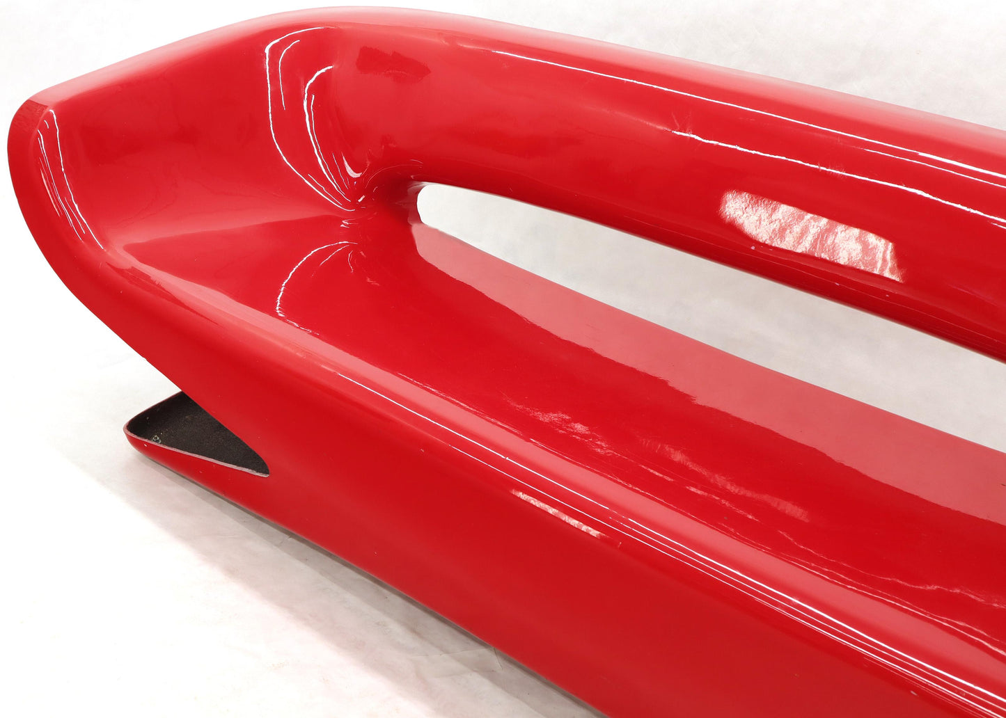 Red Molded Fiberglass Bench Love Seat