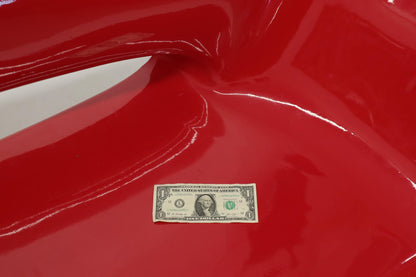 Red Molded Fiberglass Bench Love Seat