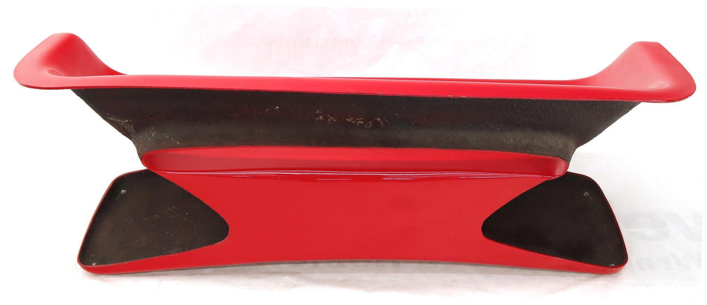 Red Molded Fiberglass Bench Love Seat