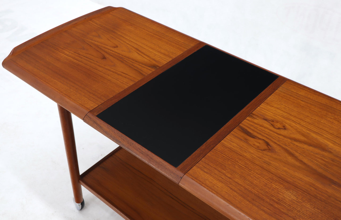 Danish Mid-Century Modern Teak Expandable Cart with One Leaf