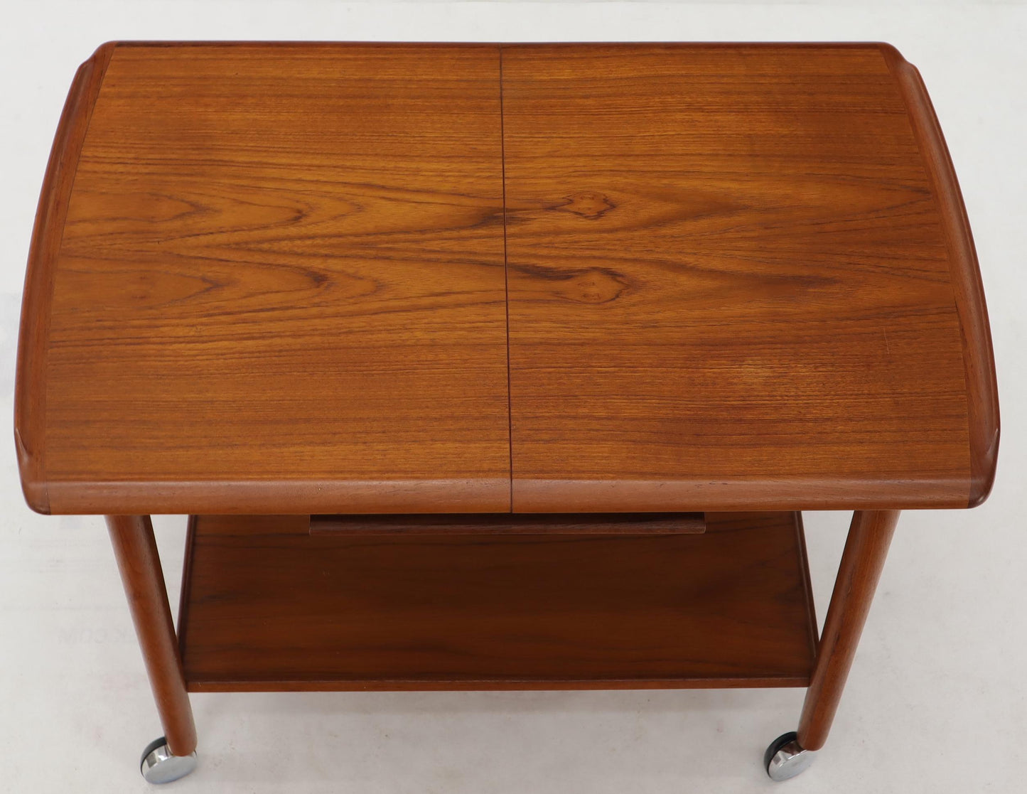 Danish Mid-Century Modern Teak Expandable Cart with One Leaf