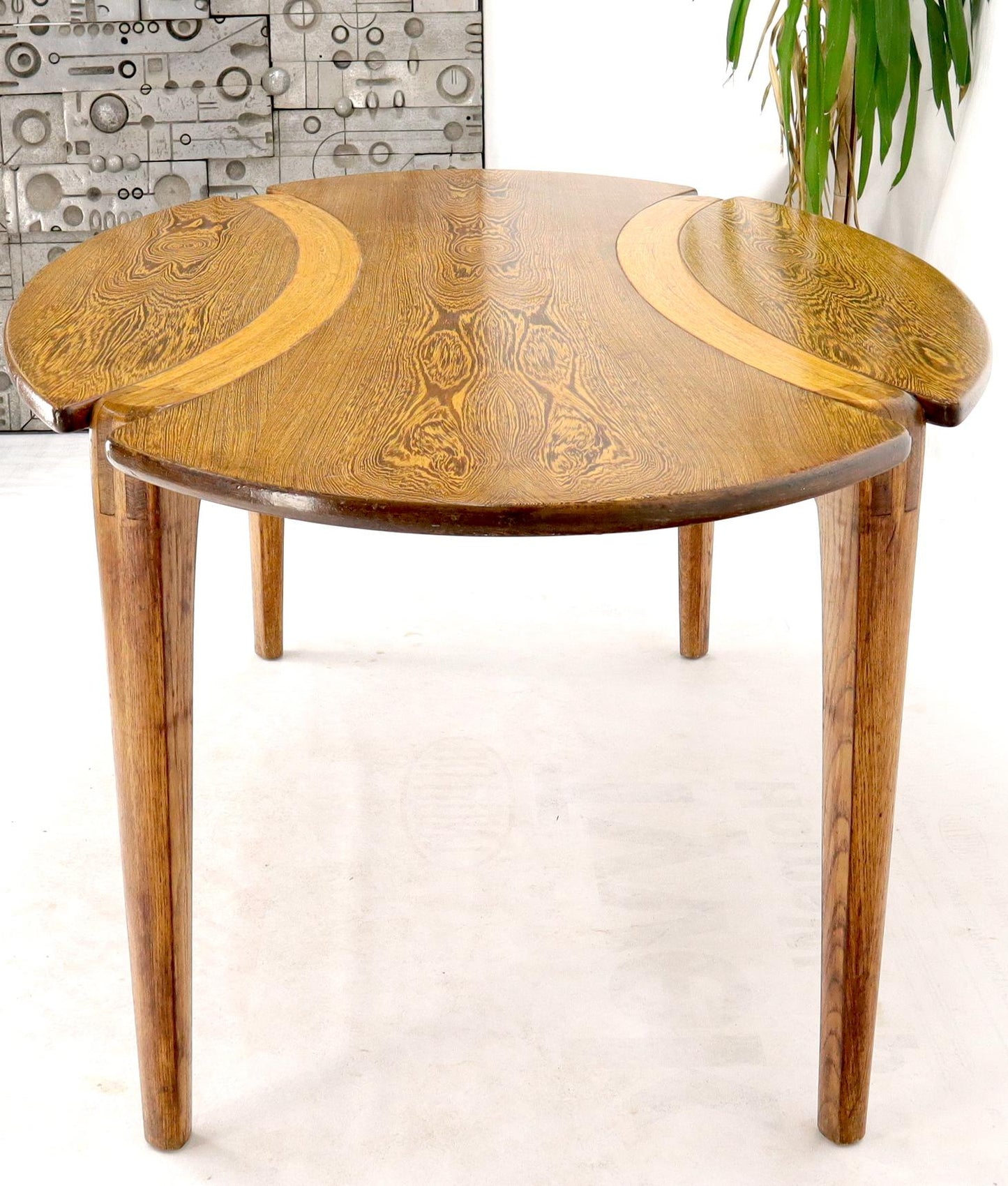 EstablishedLines Studio Made Sculptural Legs Oval Shape Dining Table on Tapered Legs