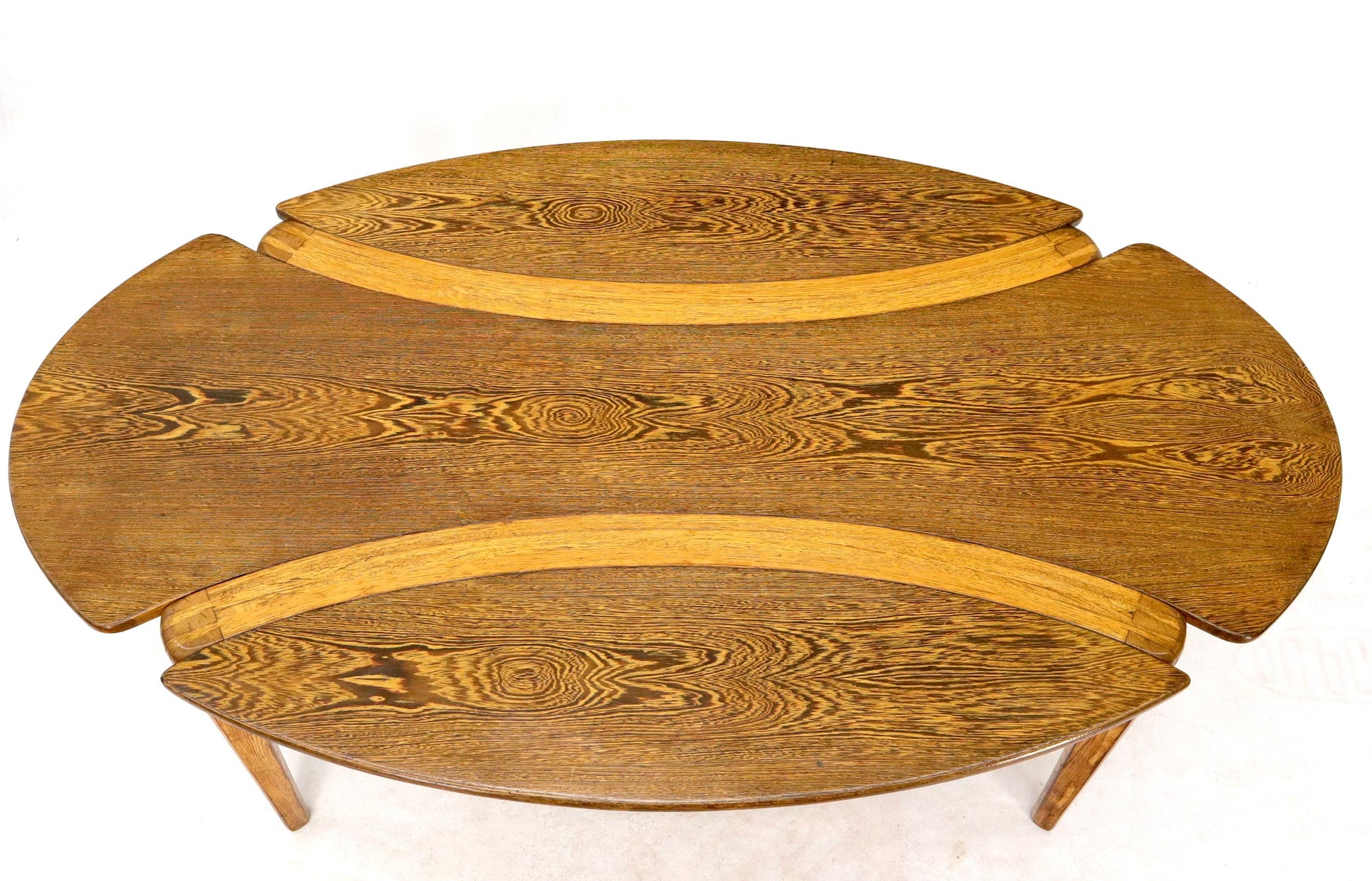 EstablishedLines Studio Made Sculptural Legs Oval Shape Dining Table on Tapered Legs